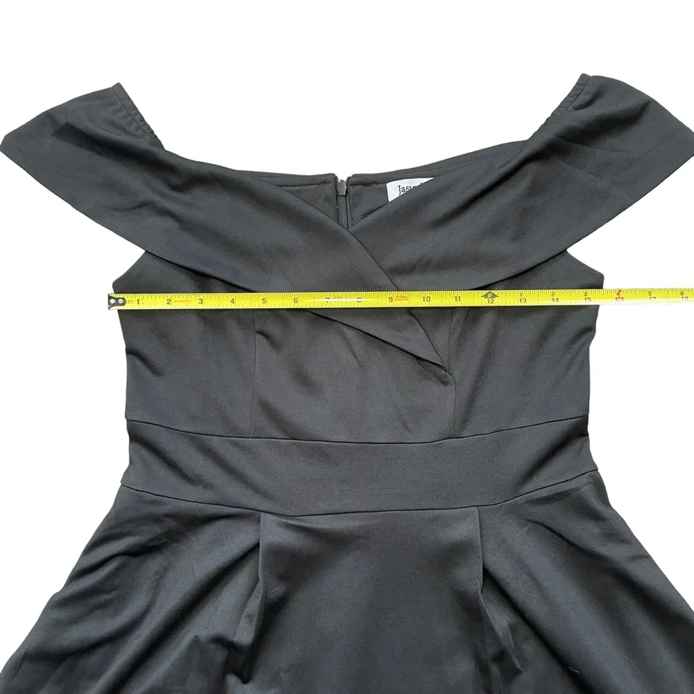 Jasambac Black Off Shoulder Formal Dress Women’s Size Medium Pockets - Picture 5 of 9